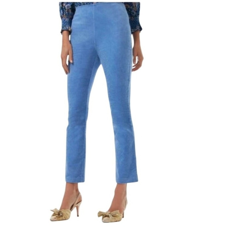 Tuckernuck Ashford Pants Blue Corduroy High Rise Straight Leg Size Zip Preppy XS